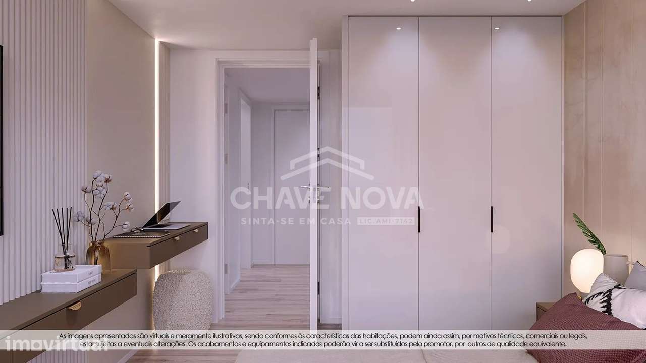Apartamento T2 Novo c/ Lugar de Garagem em Mafamude (El Corte Inglés) - Grande imagem: 5/11