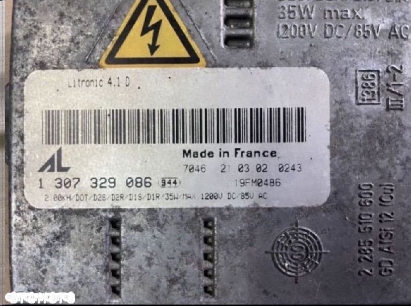 1307329086 przetwornica moduł xenon ksenon lamp przód - 2