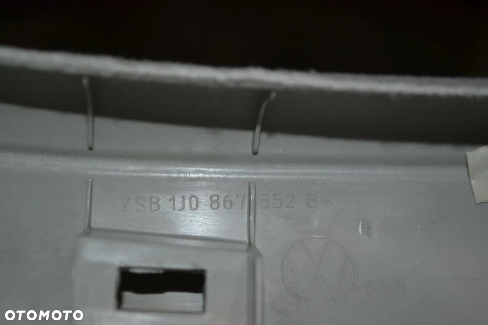 VW GOLF IV BORA POSZYCIE OSŁONA SŁUPKA PRAWA POD AIRBAG STAN 1J0867352B - 3