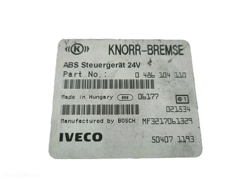 IVECO EUROCARGO 120E24 02-08 r. 5,9 D STEROWNIK ABS 0486104110 + - 2