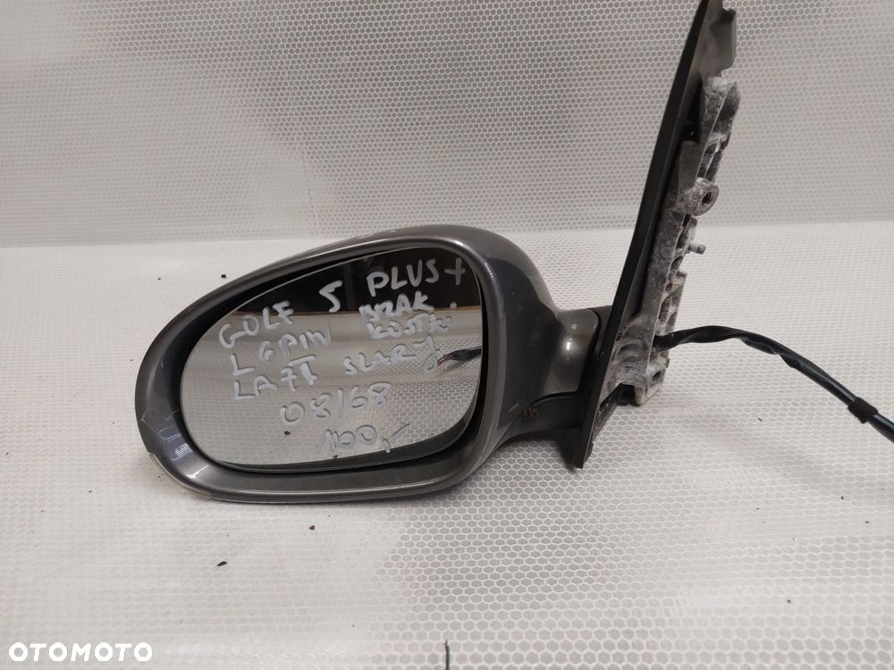 - LUSTERKO PRZÓD PRZEDNIE LEWE VW GOLF 5 V PLUS + BRAK KOSTKI LA7T SZARY 6PIN - 4