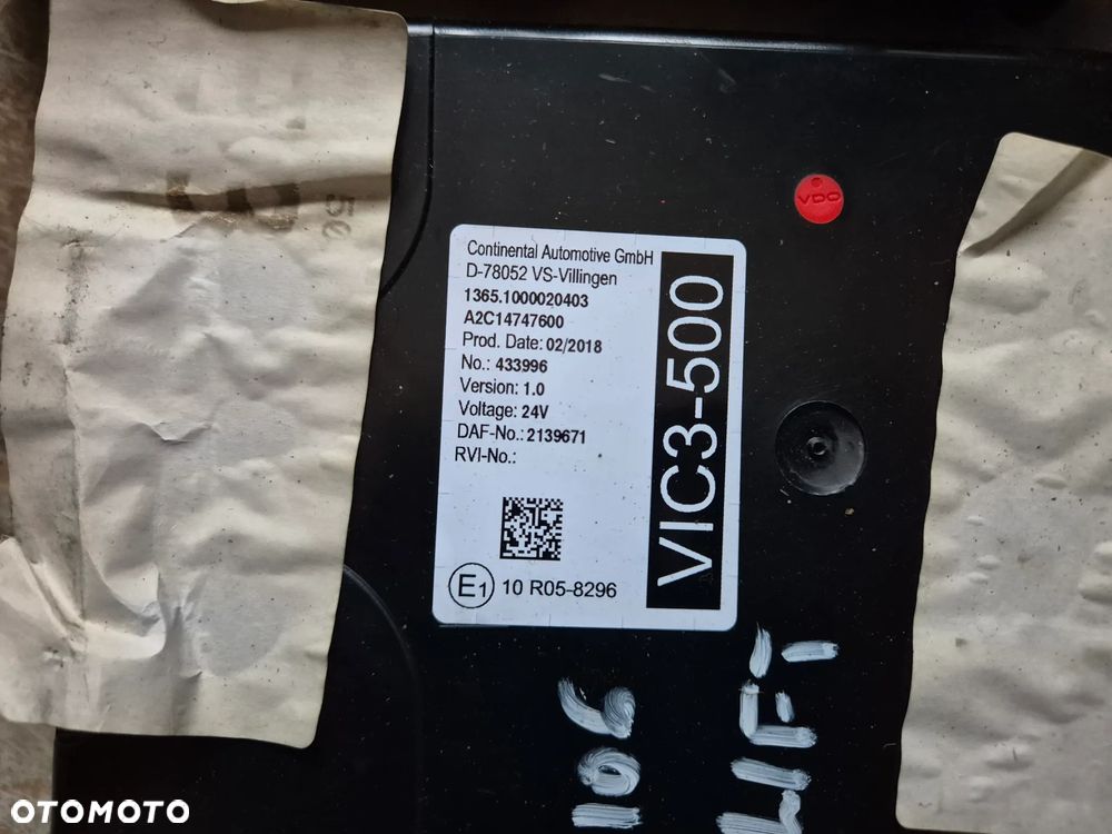 KOMPUTER STEROWNIK SILNIKA VIC STACYJKA PAKIET STARTOWY DAF XF 106 LIFT 480 STAN BDB 100% SPRAWNY - 2