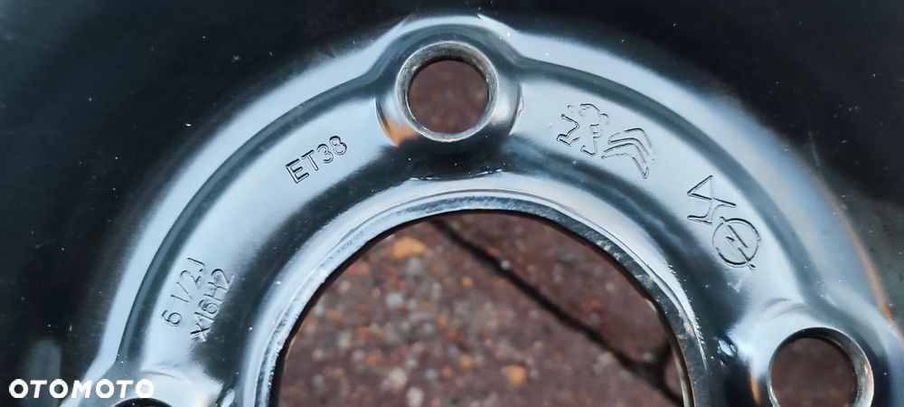 Felgi Stalowe + Kołpaki Oryg. Opel Corsa F Citroen Peugeot 6,5Jx16 Cali 4x108 Et38 Ø65,1mm  9825016480 - 16