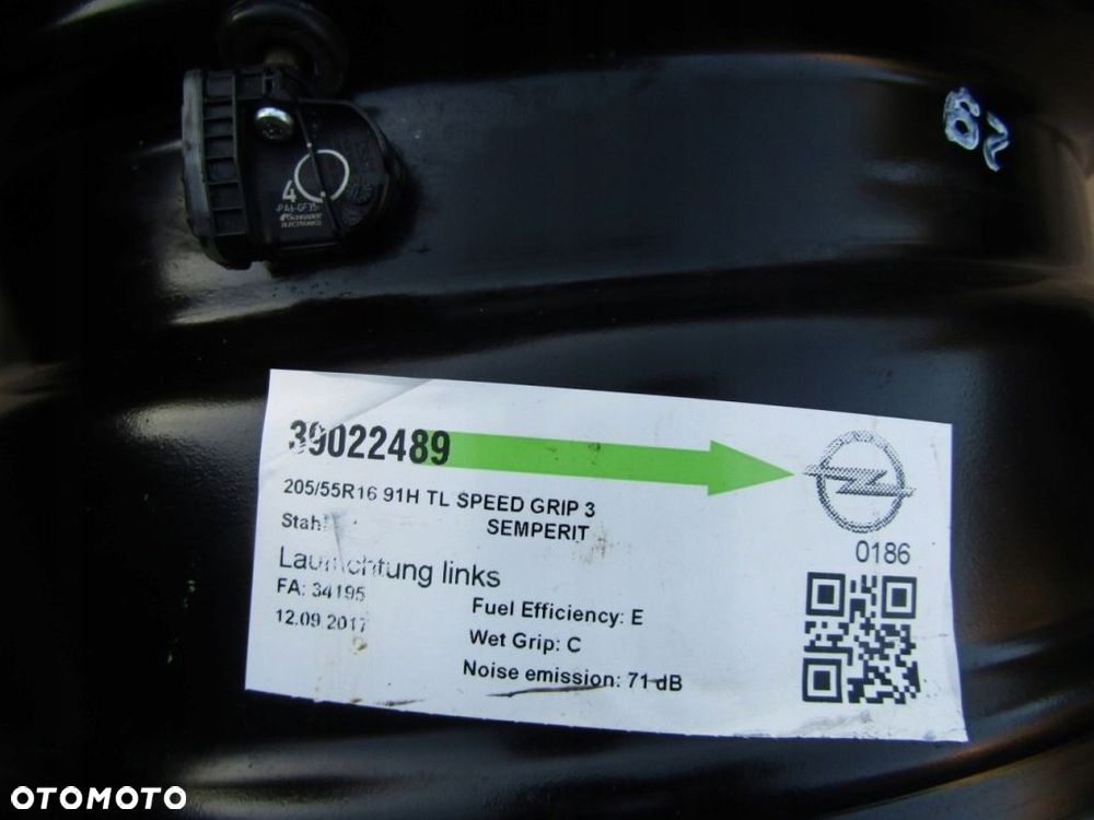 1x Felga Strukturalna 16 Opel Mokka X Astra J K IV V 5x105 ET41  czujnik - 4