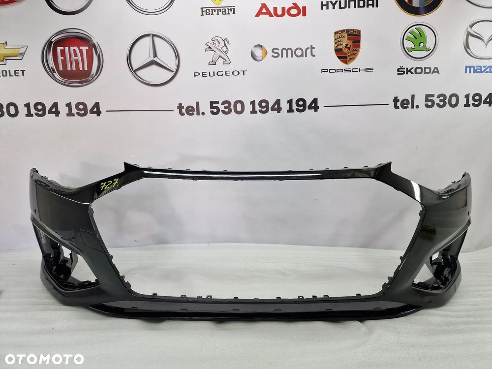 AUDI A4 B9 LIFT 8W0 19- ZDERZAK PRZEDNI PRZÓD OPCJA NA 6X PDC , ŁADNY , CZARNY METALIK , NR 8W0807437AH / 8W0807437AJ / 8W0807437AK / 8W0807437AL / 8W0807437AM / 8W0807437AN , NR AUKCJI NZ727 - 1