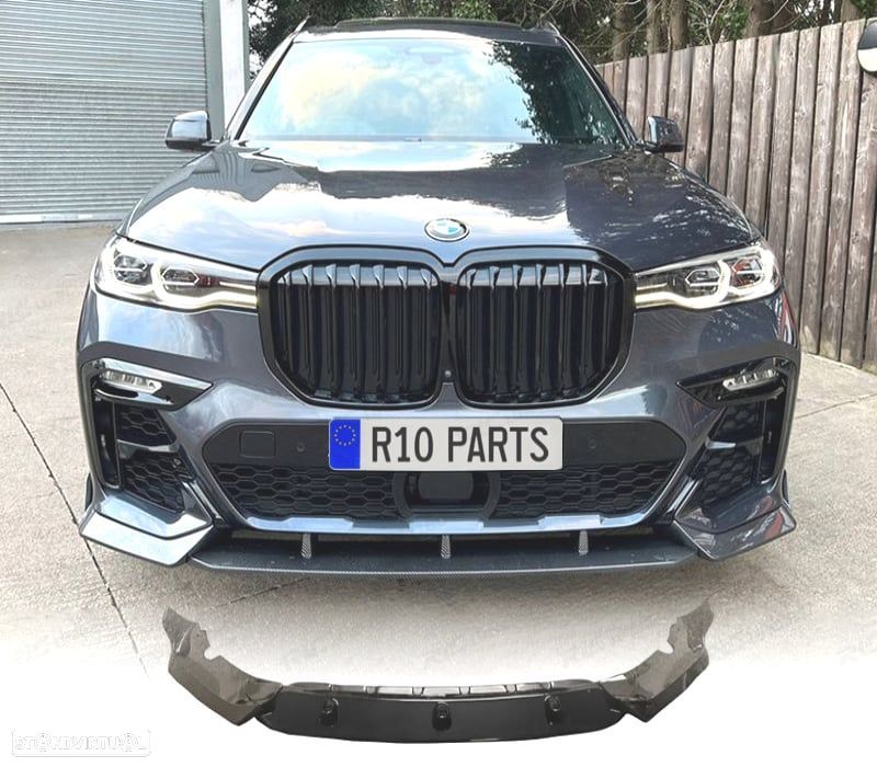 SPOILER LIP BMW X7 G07 19-21 LOOK BLACK KNIGHT PRETO BRILHANTE - 1
