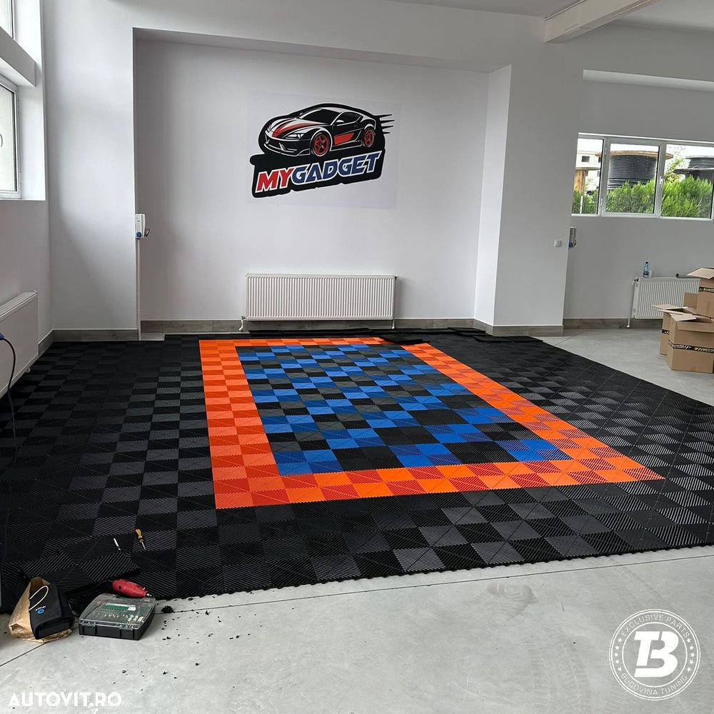 Pardoseala Modulara pentru Garaj si Ateliere Detailing - Albastru - 1