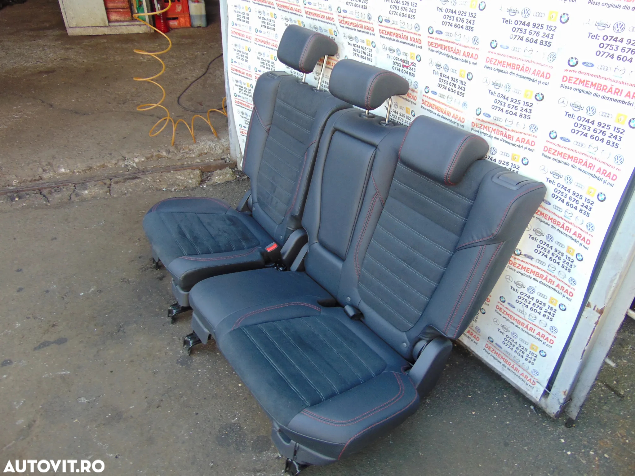 Scaune Mitsubishi Outlander 3 scaune fata banchete spate bancheta interior piele - 10