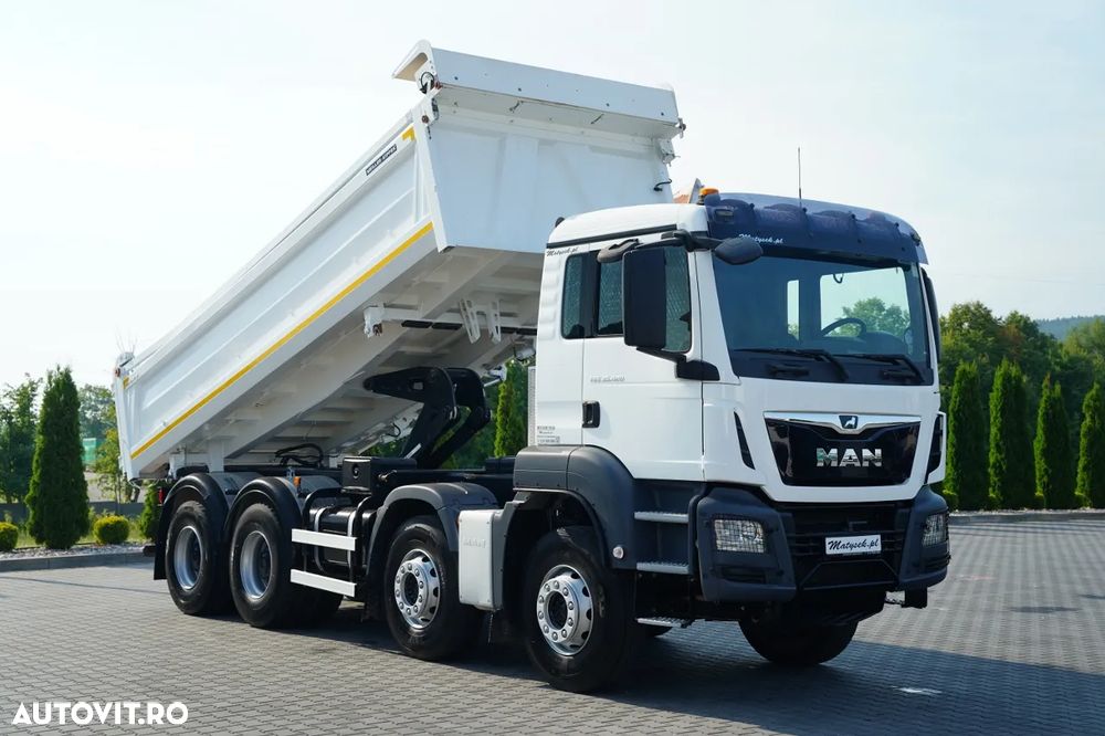 MAN TGS 35.420 / 8X4 / BASCULATOR 2 LATURĂ / MEILLER KIPPER / HYDROBRA / AUTOMAT / EURO 6 - 7