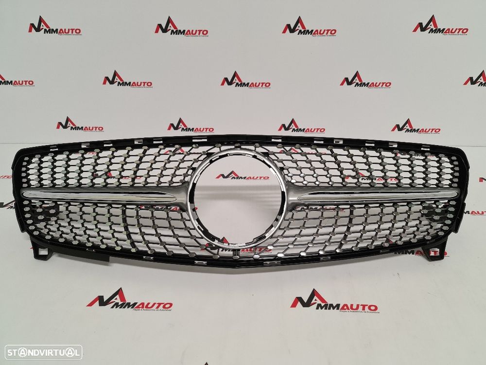 Grelha Frontal Mercedes A W176 Facelift Diamond Silver