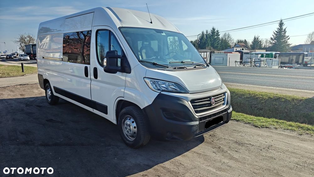 Fiat Ducato  Brygadówka 7 osób L3H2 klimatyzacja nawigacja ledy hak kamera cofania DOKA