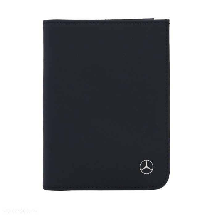 MERCEDES  skorzany portfel rozkladany skora upcykling ochrona RFID 12x10cm - 1