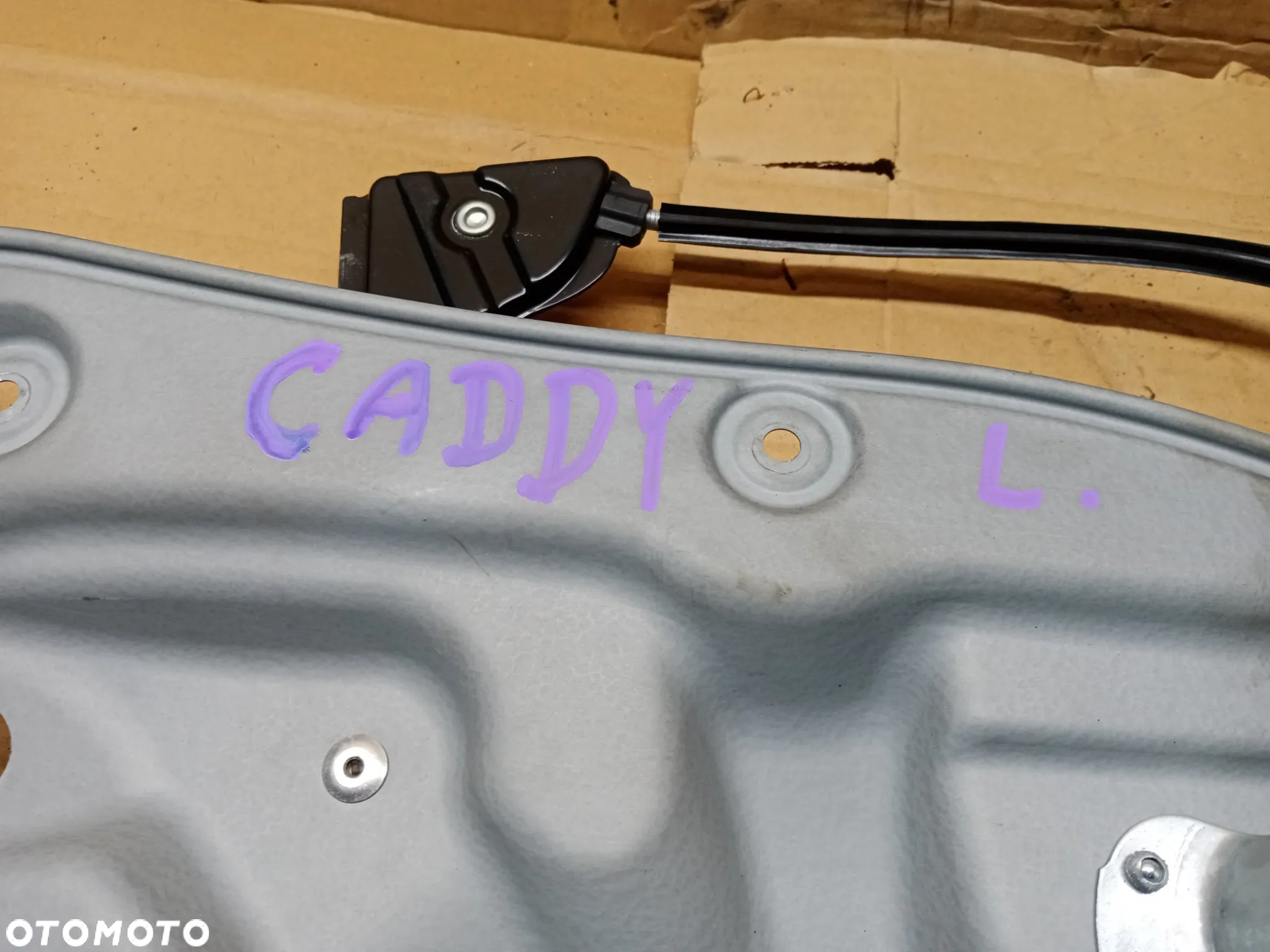 Mechanizm podnośnik szyby lewy przód manualny VW Caddy III 2K1837751AG 1T0837755F - 8
