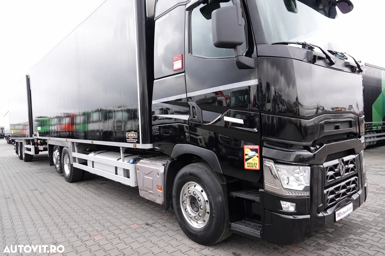 Renault T 480 / 6X2 / SET TANDEM - FRIGORIFER / TRANSPORT SUPRA 1150 MT / LIFTARE / + REMORCA CHERAU / ANVELOPE 100% / ALIEIE / SAF / DUPA CONTRACTUL DE SERVICE GOLDEN - 5