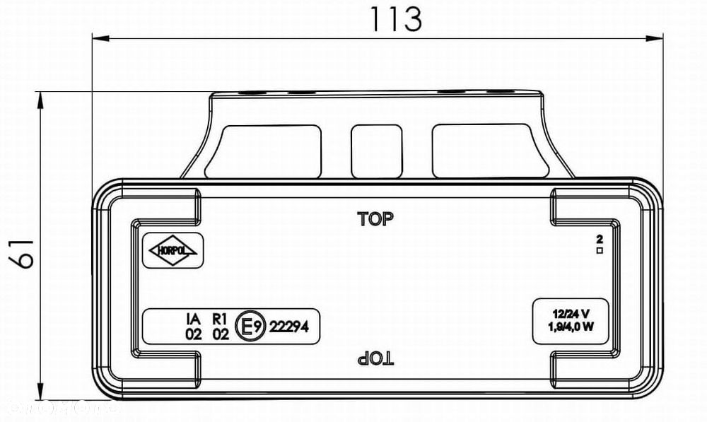 LAMPA OBRYSOWA LED OBRYSÓWKA Z KIERUNKIEM LAWETA - 4