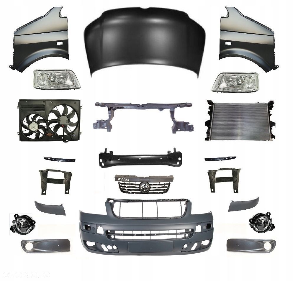 VW T5 MULTIVAN 03-09 RATY 0% przód maska zderzak błotnik pas lampa - 1