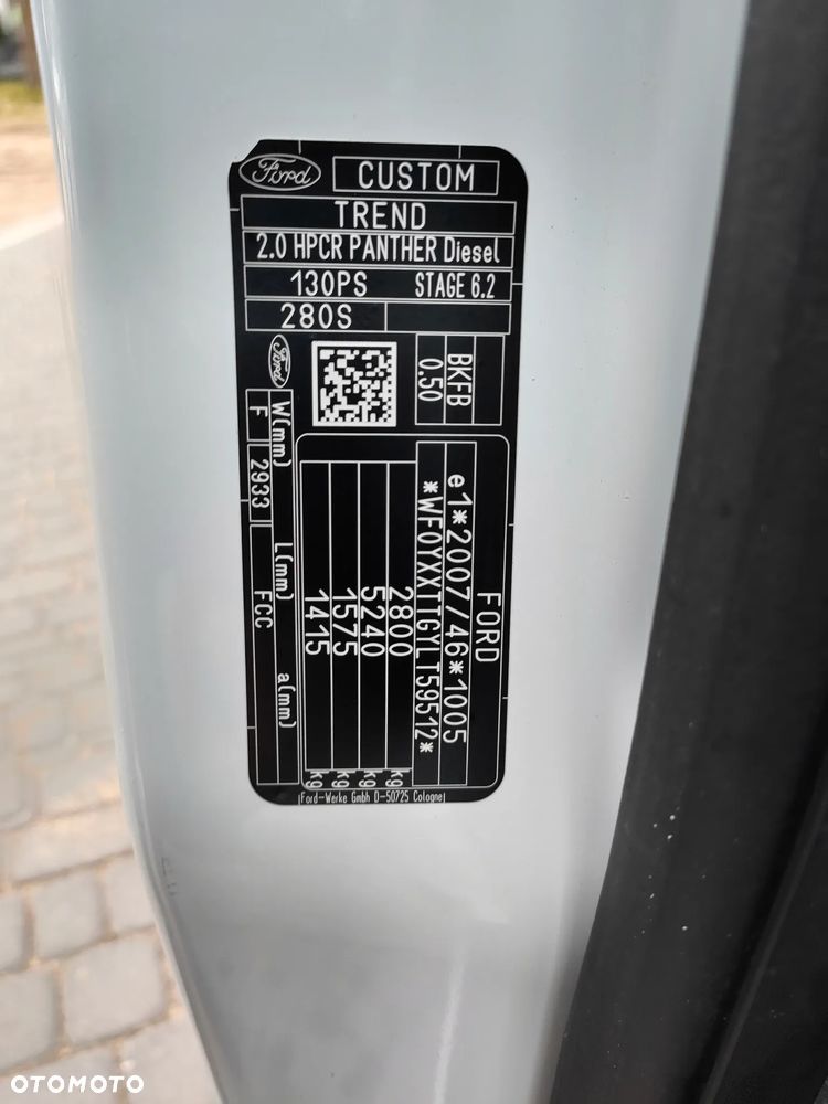 Ford TRANSIT CUSTOM 2021r 2,0 TDCI 130KM L1H1 EURO 6 LEDY CENA BRUTTO VAT 23% - 34