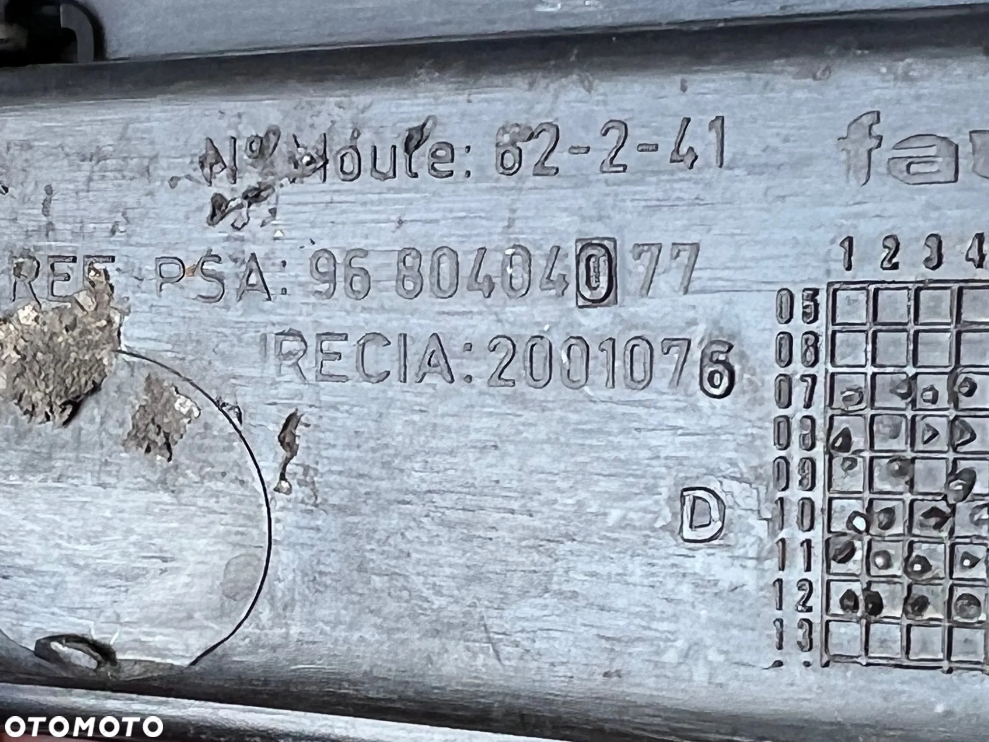 KRATKA HALOGENU ZAŚLEPKA ZDERZAKA CHROM PRZÓD PRZEDNIA PRAWA LEWA CITROEN C4 PICASSO I GRAND PICASSO 2007-2013 9680404177 9680404077 - 7