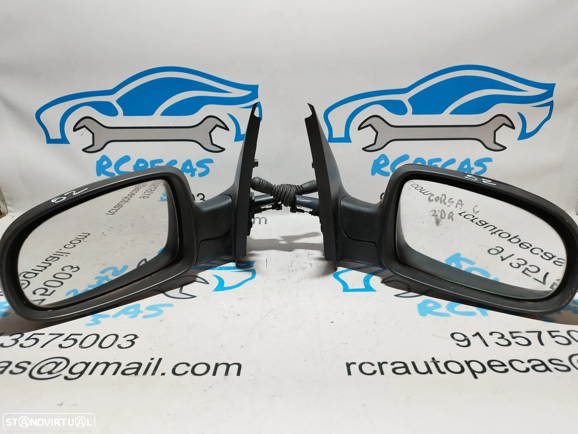 .ESPELHO RETROVISOR ESQUERDO DIREITO OPEL COMBO C 24420988 24420982 CORSA C MANUAL ESPELHOS RETROVISORES - 2