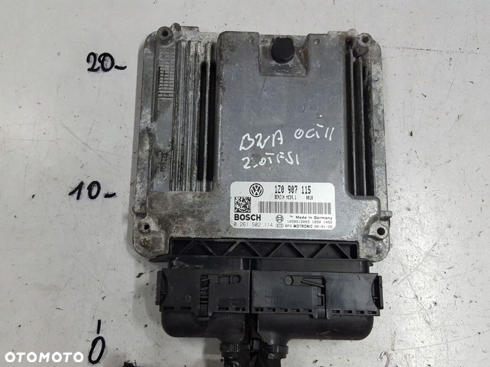 SKODA OCTAVIA 2 II 04-07r 2.0 TSI BWA KOMPUTER SILNIKA 1Z0907115 0261S02114 - 1