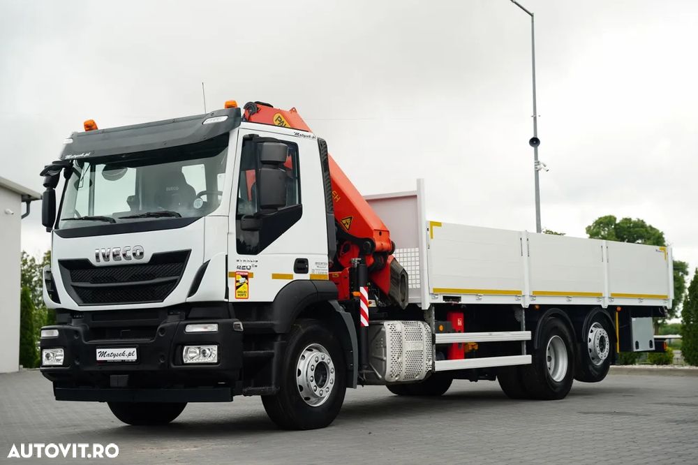 Iveco STRALIS 420 / 6x2 / LIVRARE - 7,1 M / PALFINGER PK- 23001- EH E- 17 M / MAX. CAPACITATE DE RIDICARE 5.600 KG / PUNȚĂ DE RIDICARE ȘI DIRECȚIE / EURO 6 - 9