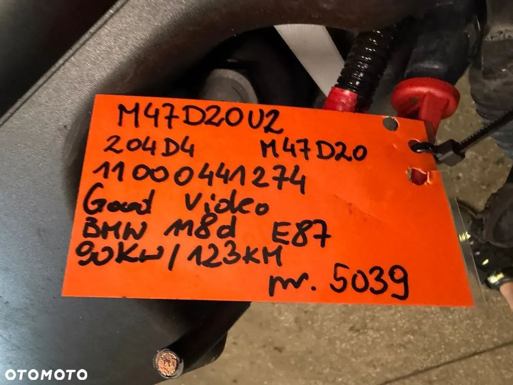 Silnik kompl BMW e87 m47d20u2 m47d20 204d4  film video  84 tys mil - 10