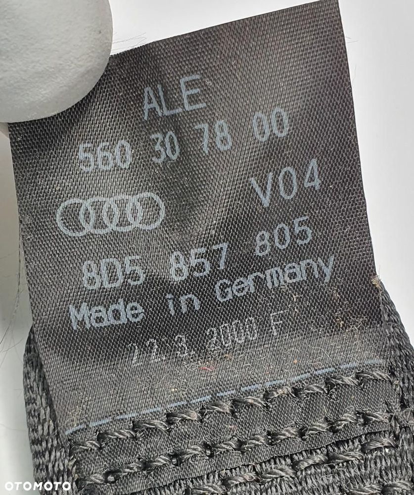 PAS BEZPIECZEŃSTWA PRAWY TYŁ TYLNY AUDI A4 B5 8D5857805 - 3