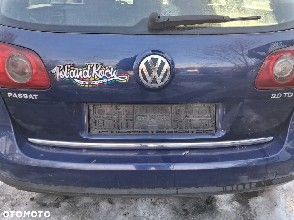 Volkswagen Passat B6 kombi klapa bagażnika tył tylna kolor LC5E niebieska szyba mechanizm wycieraczki zamek lampa listwa chrom - 2
