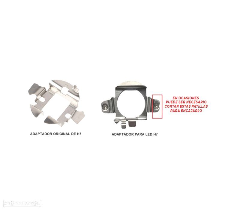 ADAPTADOR LÂMPADA KIT LED H7 PARA MERCEDES - 2