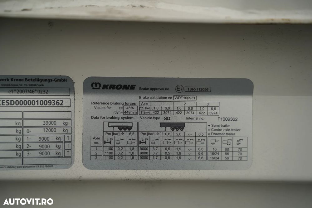 Krone / CONTAINER / MEGA / PLATĂ JOSĂ / - 31