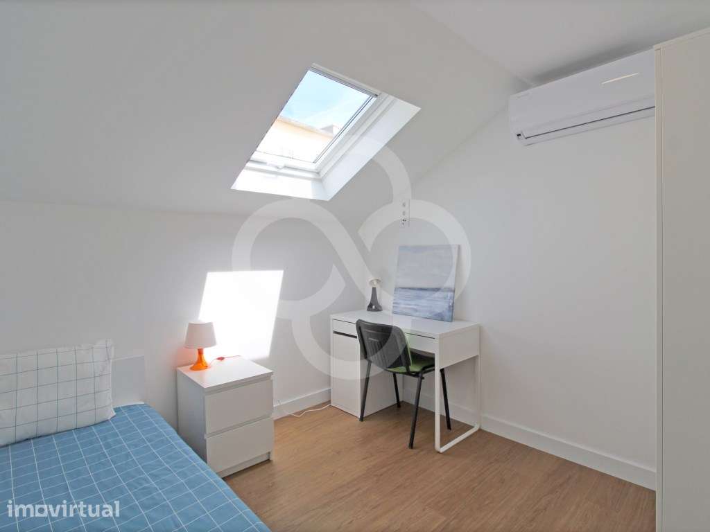 Quarto individual , situado na residência de estudantes em Lisboa - Grande imagem: 2/9