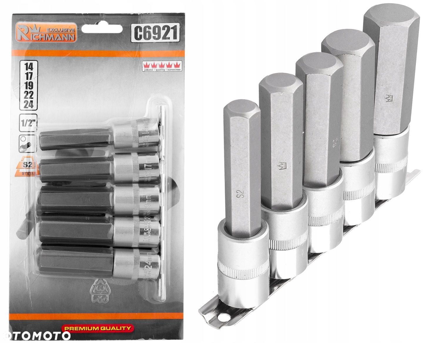 KLUCZE NASADOWE IMBUSOWE H14-24 ZESTAW KLUCZY 5sz - 1