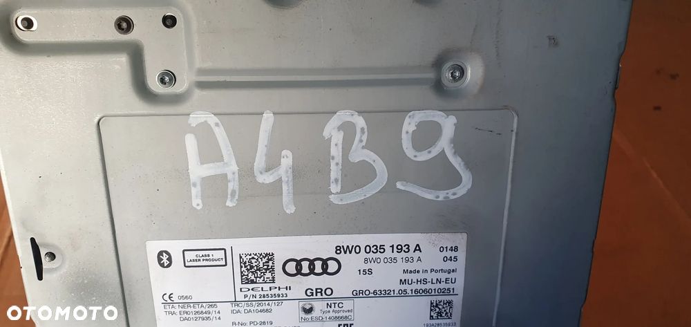 Czytnik stacja nawigacji DVD NAVI nawigacja Audi A4 B9 8W0035193A - 7
