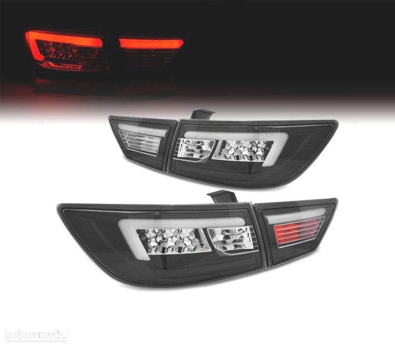 FAROLINS TRASEIROS PARA RENAULT CLIO 4 13-16 LIGHT BAR FUNDO PRETO - 1