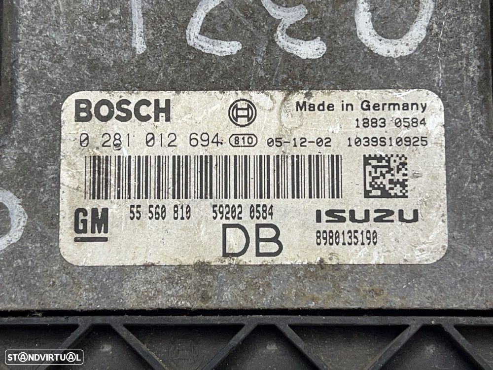 Centralina do motor ECU Usado OPEL ASTRA H (A04) 1.7 CDTI (L48) 0281012694 MOTOR... - 4
