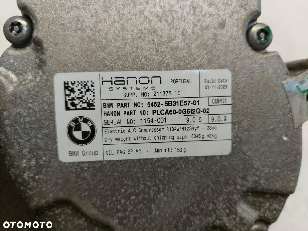 BMW 5 G60 530E x-drive Kompresor sprężarka klimatyzacji 5B31E57 - 5