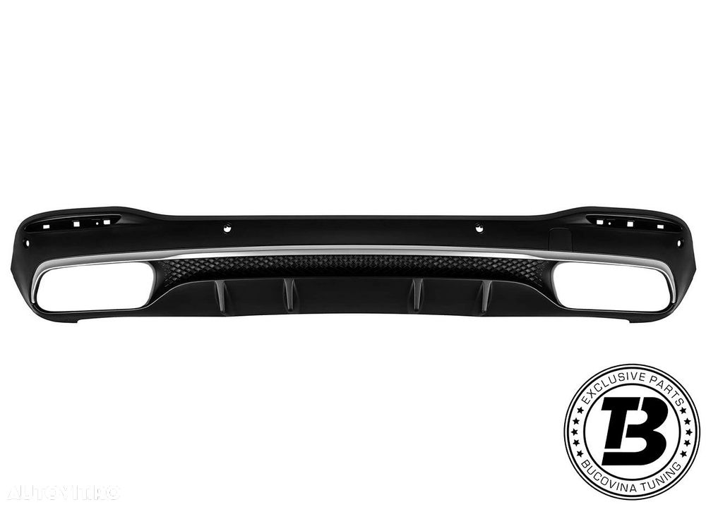 Difuzor Bara Spate cu Ornamente compatibil cu Mercedes GLS X167 GLS 63 Design - 4
