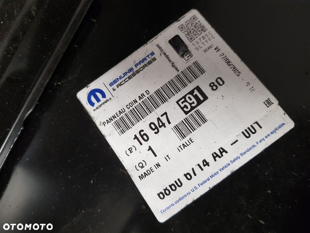 NOWY ORYGINALNY SŁUPEK NAROŻNIK TYLNY PRAWY PEUGEOT BOXER JUMPER DUCATO III 14-25 134CM - 7