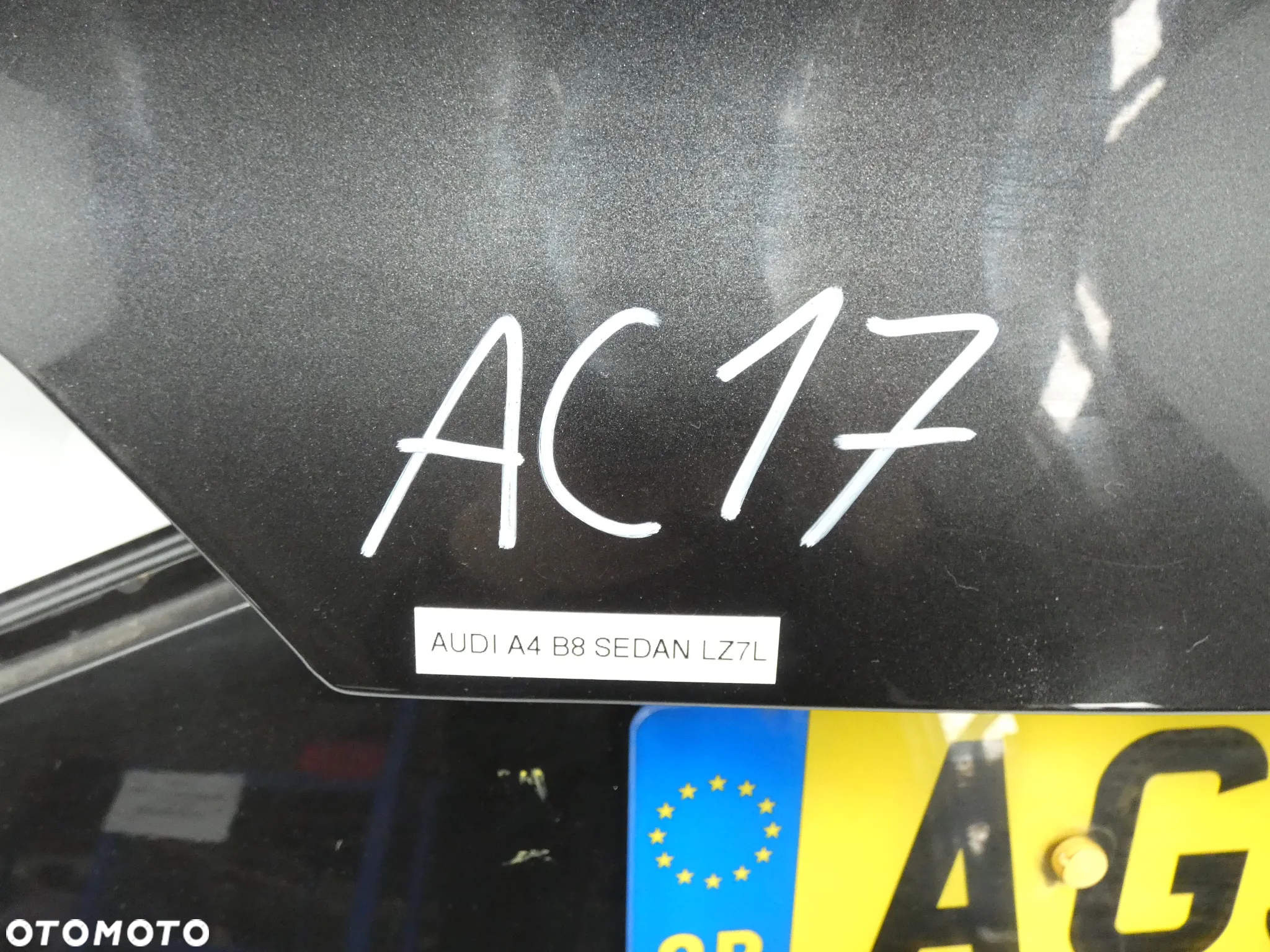AUDI A4 B8 SEDAN KLAPA BAGAŻNIKA TYŁ TYLNA POKRYWA SZARA LZ7L GORLICE AC17 - 16