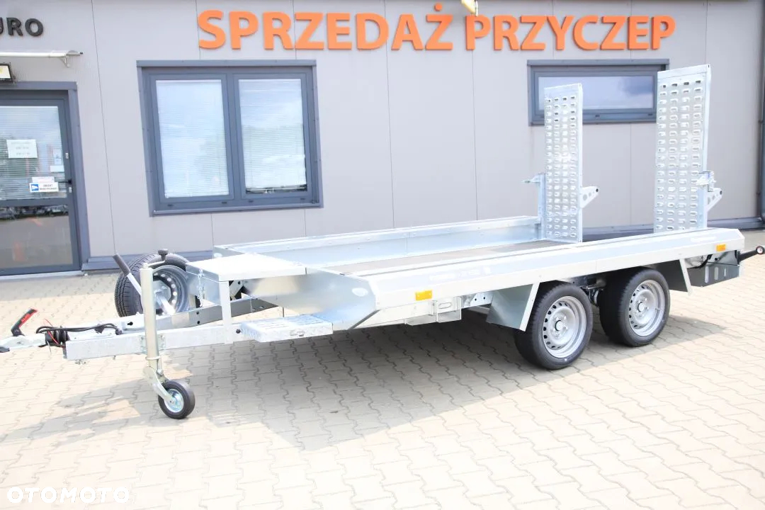 Inny Balhanger DIGGER 2730 Przyczepa pod minikoparkę/sprzęt budowlany 300x155x20cm TRAP WJAZDOWY DMC 2700kg - 2