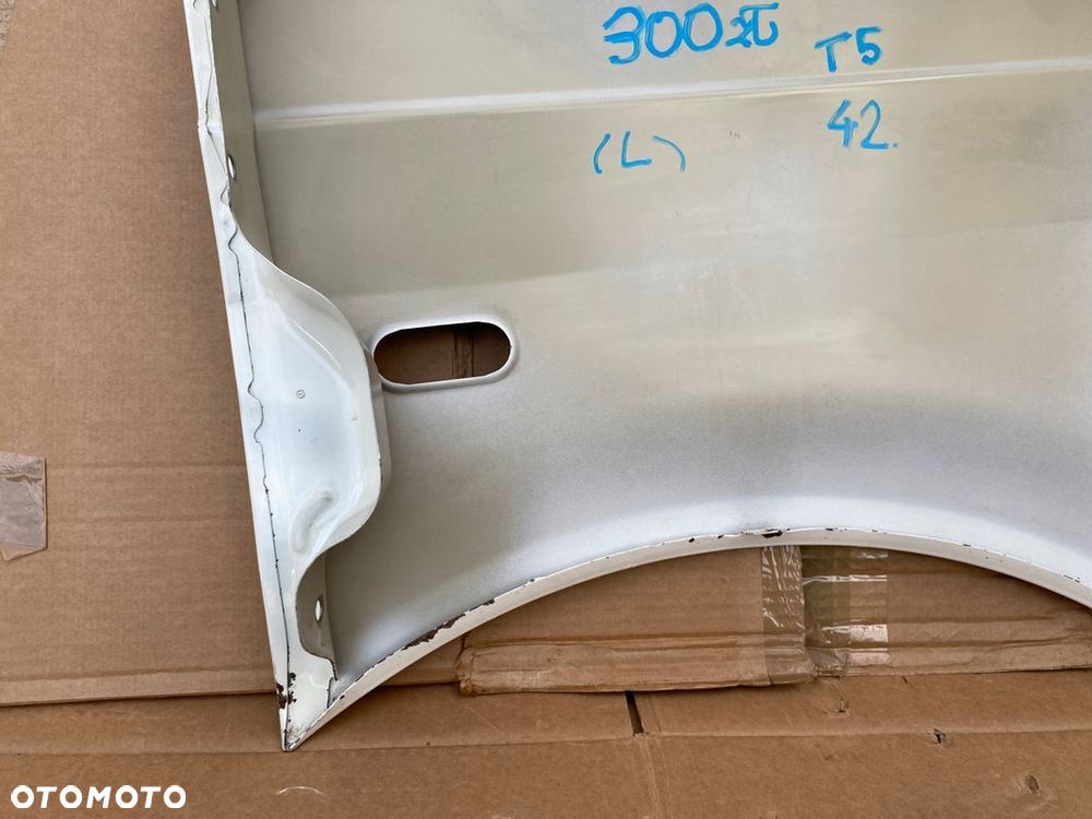 VW T5 TRANSPORTER MULTIVAN 03- błotnik lewy BIAŁY ORYGINALNY - 10