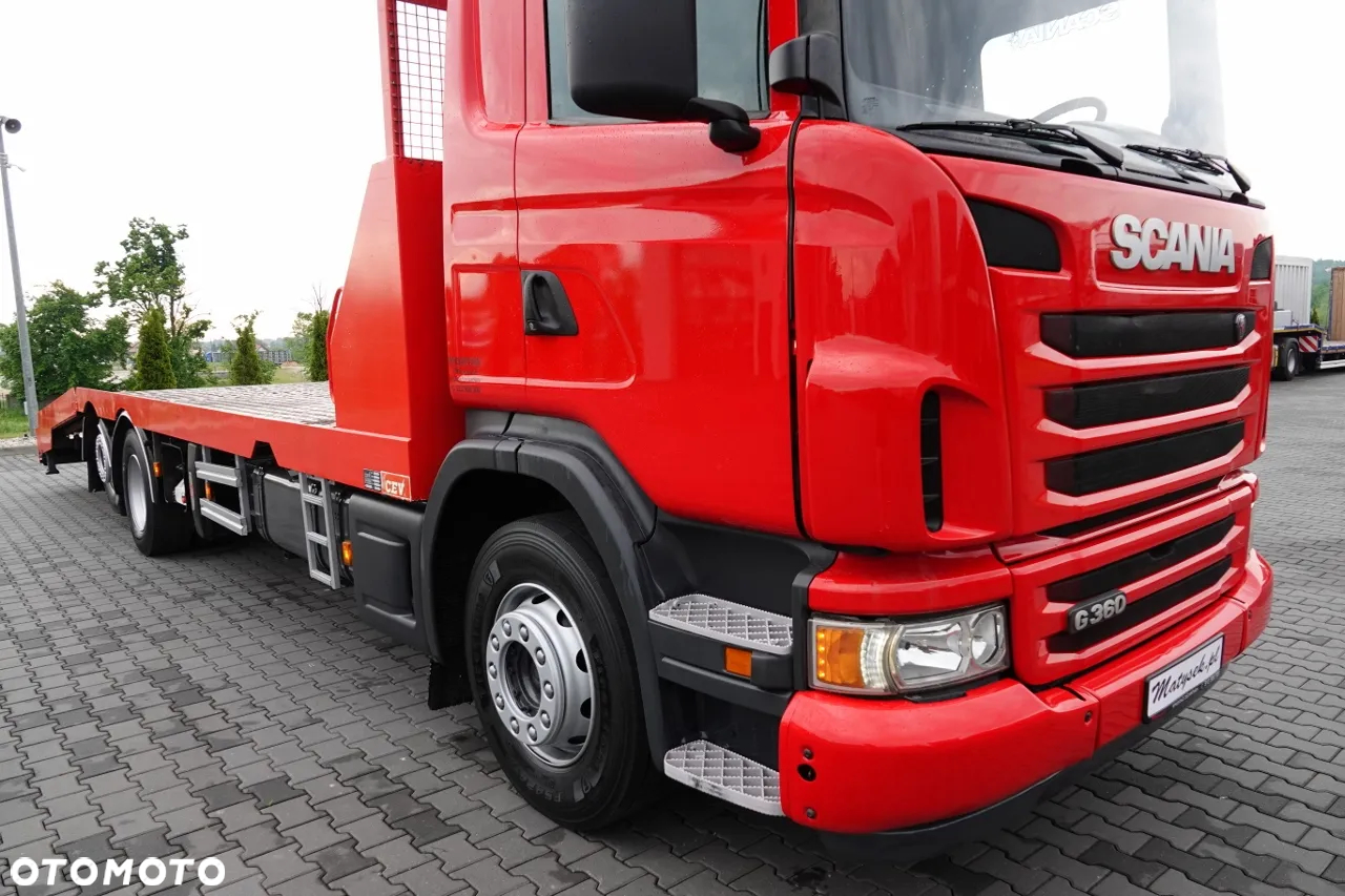 Scania G 360 / 6X2 / LAWETA / POMOC DROGOWA / OŚ SKRĘTNA I PODNOSZONA / NAJAZDY HYDRAULICZNE / WCIĄGARKA / SPROWADZONY - 11