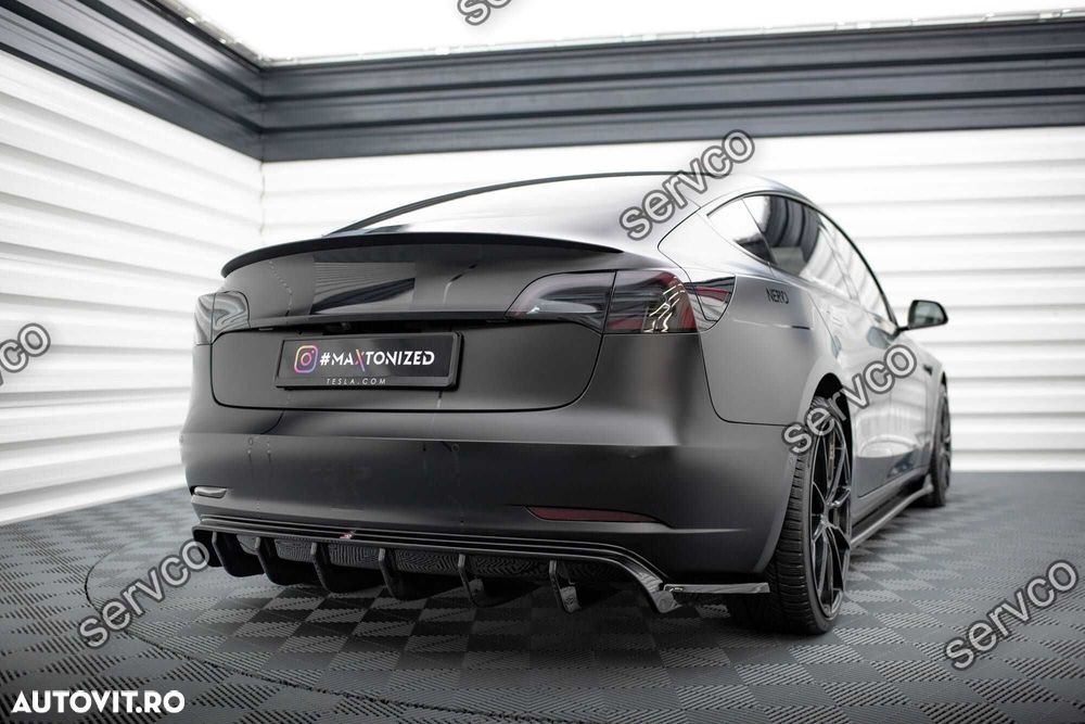 Prelungire difuzor bara spate Tesla Model 3 2017- v3 - Maxton Design - 4