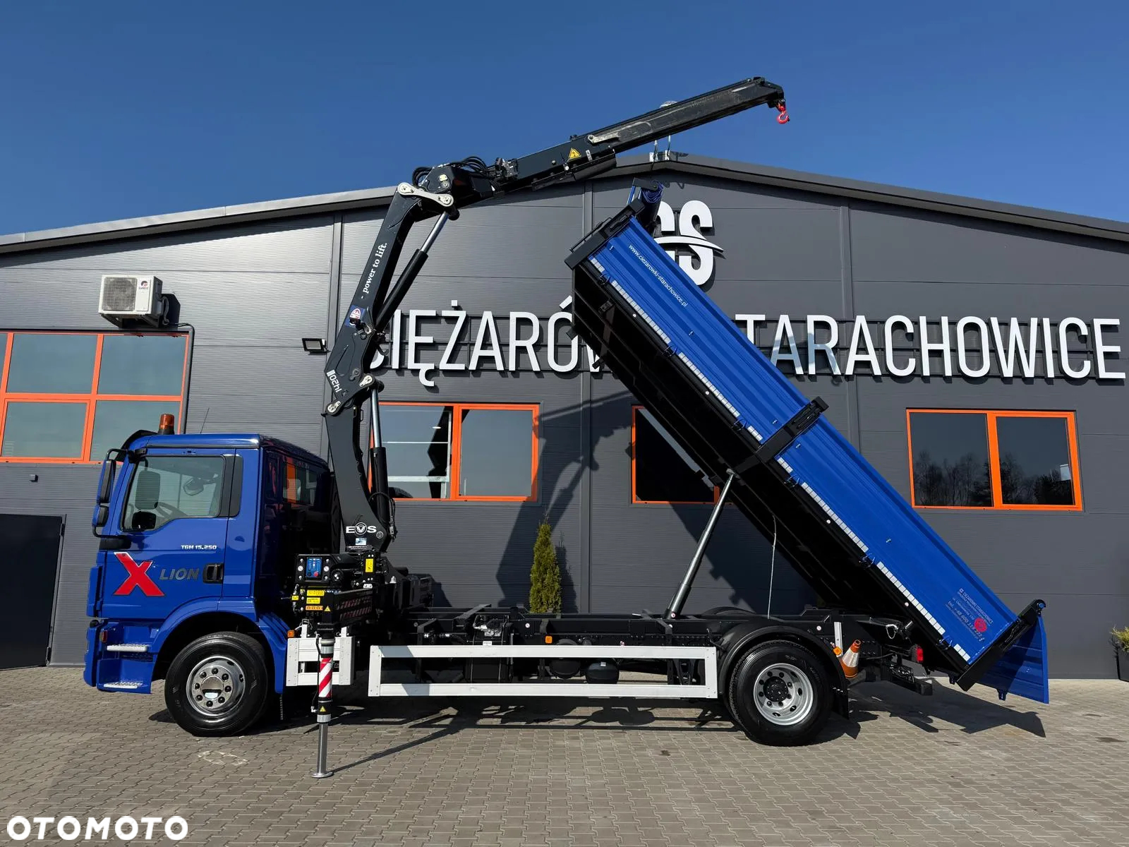 MAN TGM TGL 15.250 / E6 / wywrotka 3-S + HMF żuraw z pilotem / HDS dzwig kran crane kiper kipper - 3