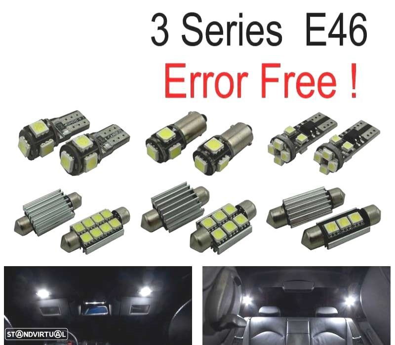 KIT COMPLETO DE 20 LÂMPADAS LED INTERIOR PARA BMW SERIE 3 E46 M3 318I 318TI 323I 323IS 325I 325XI 3 - 1