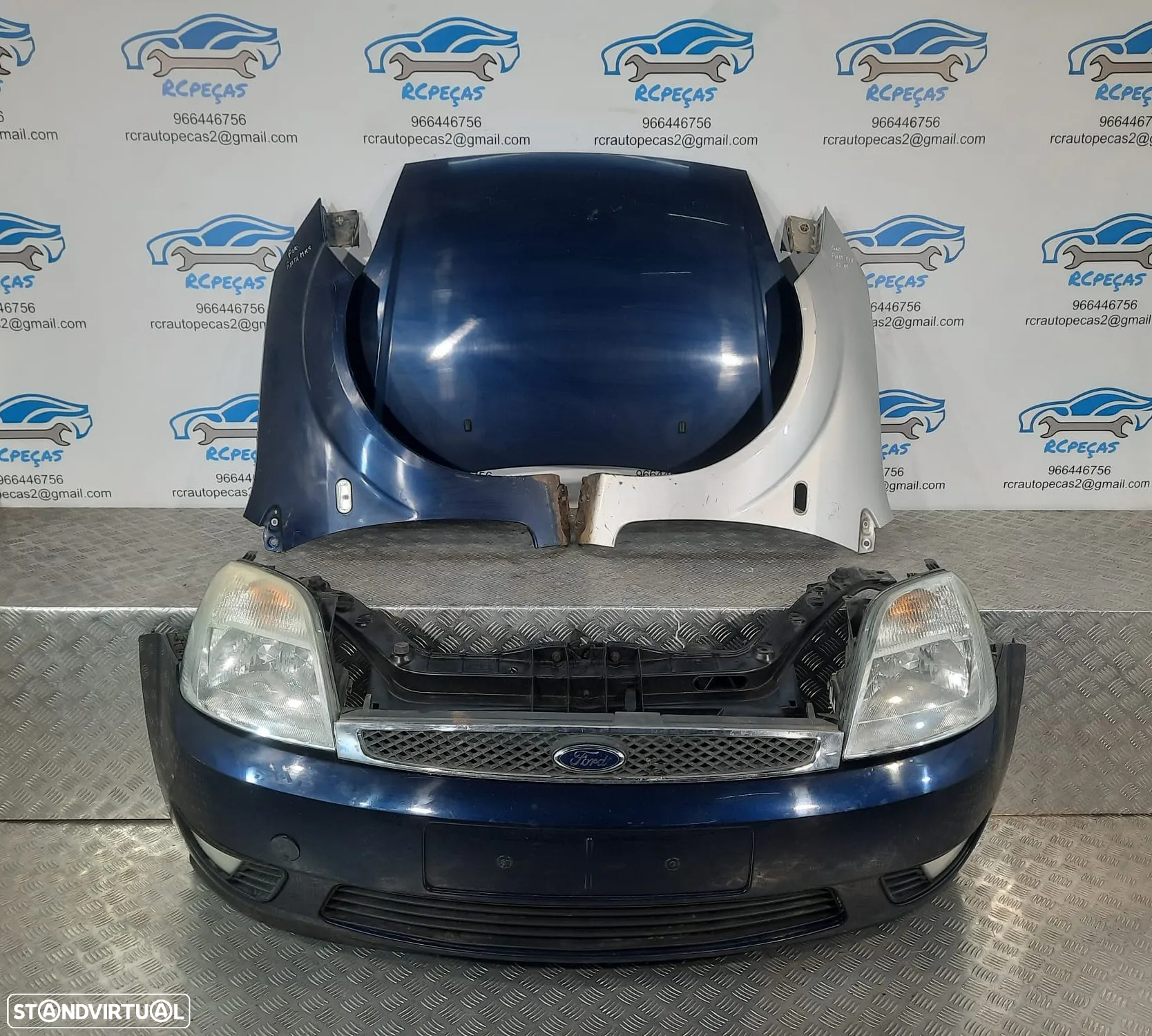 FRENTE COMPLETA FORD FIESTA V 5 MK5 CAPOT PARACHOQUES GUARDA-LAMAS OTICAS RADIADOR VENTILADOR FRENTE FIBRA REFORÇO - 16