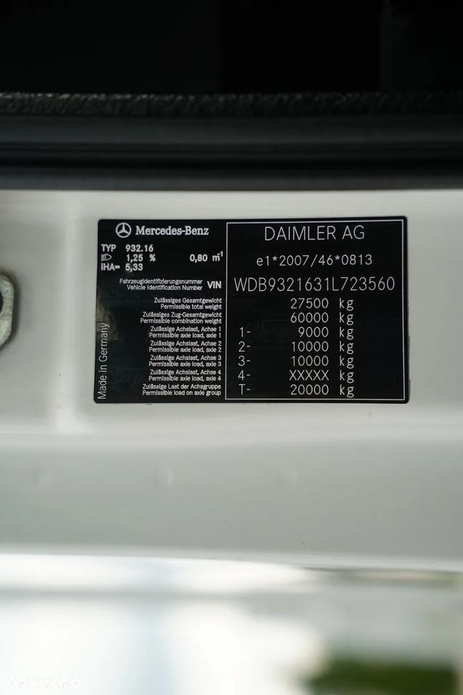 Mercedes-Benz ACTROS 3344 / 6x4 / WYWROTKA 2 -STRONNA / HYDROBURTA / + HDS HIAB XS 166 / STEROWANIE RADIOWE / ROTATOR / EPS+ SPRZĘGŁO / EURO 5 / - 37