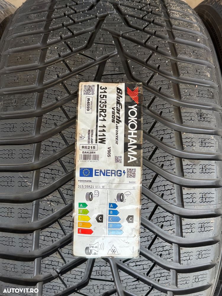 Vând set anvelope 285/40/21-315/35/21 Yokohama de iarnă noi - 3