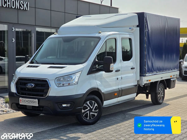 Ford Transit DOKA Dubel Kabina 350 2.0 EcoBlue 7 Osobowy BEZWYPADKOWY  z Polskiego Salonu SERWISOWANY Bardzo ładny Egzemplarz , Pełna Faktura Vat 23%