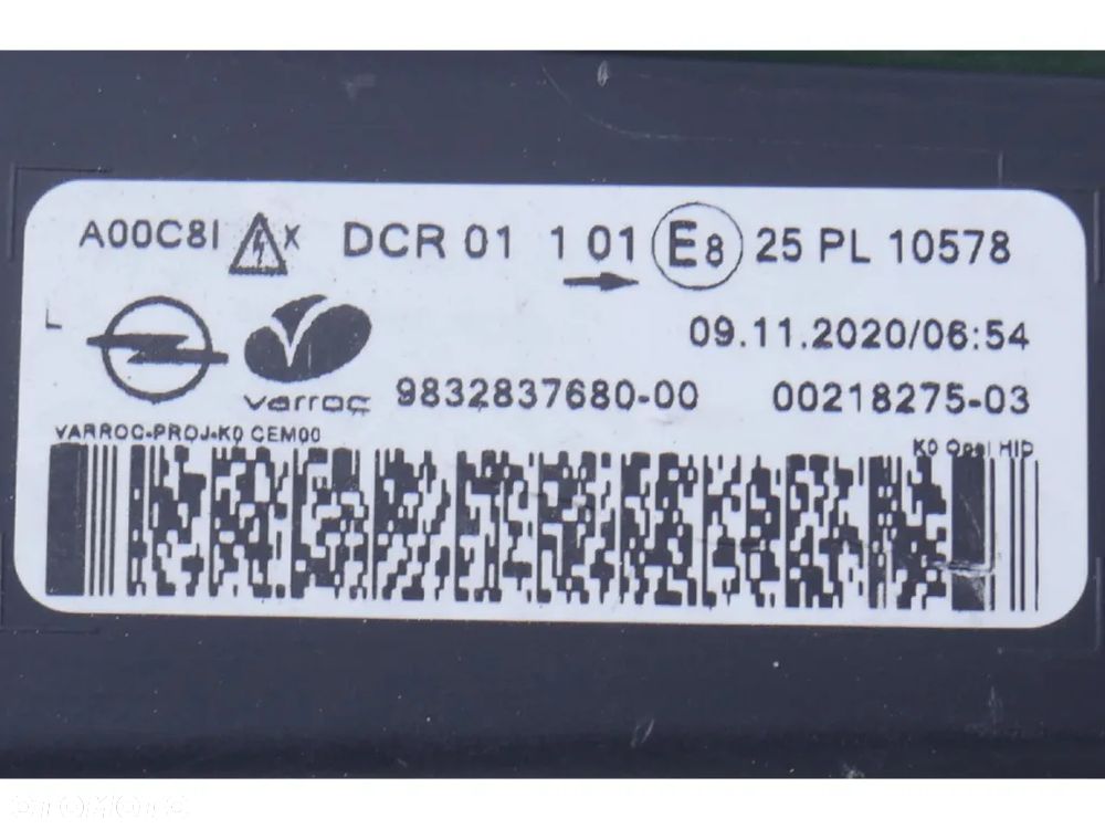 OPEL ZAFIRA D LIFE VIVARO C LAMPA PRZEDNIA LEWA PRAWA BI XENON 9832837680 - 2